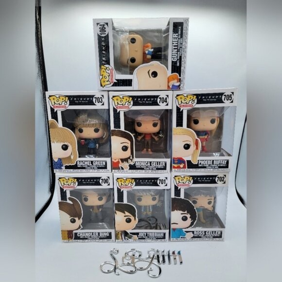 Funko Pop Friends Set & Gunther 700-705 Chandler Rachel Ross Joey Phoebe #1786 - Picture 1 of 11